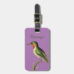 Hummingbird Perched Thunder_Cove Luggage Tag