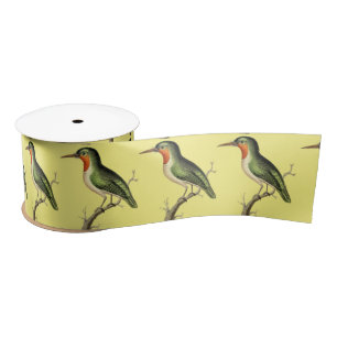 Hummingbird Perched Thunder_Cove Satin Ribbon