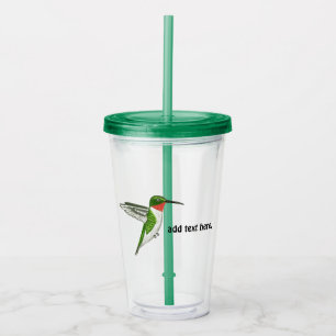 Hummingbird personalize travel mug, cup cooler,