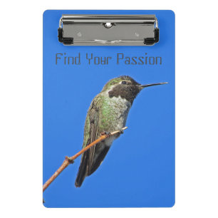 Hummingbird Photo Find Your Passion Birdwatching Mini Clipboard