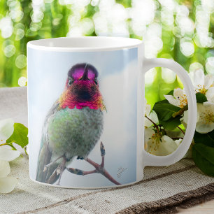 Hummingbird  - Pink Throated Anna's Hummingbird Coffee Mug
