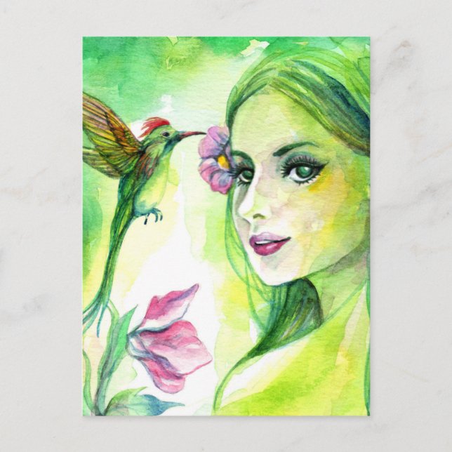 Hummingbird Postcard (Front)