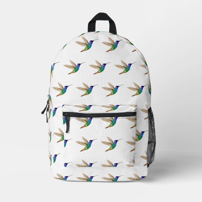 Hummingbird Printed Backpack (Front)