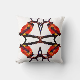 Hummingbird red purple cute bird throw pillow