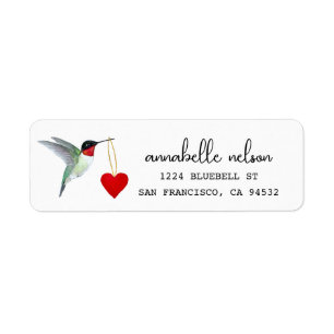 Hummingbird Return Address Label