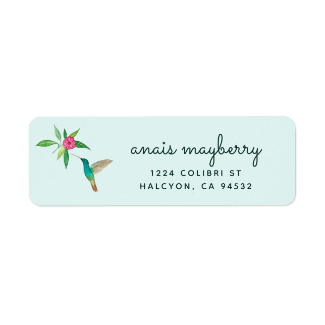 Hummingbird Return Address Label (Front)