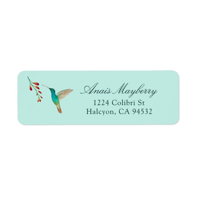 Hummingbird Return Address Label (Front)
