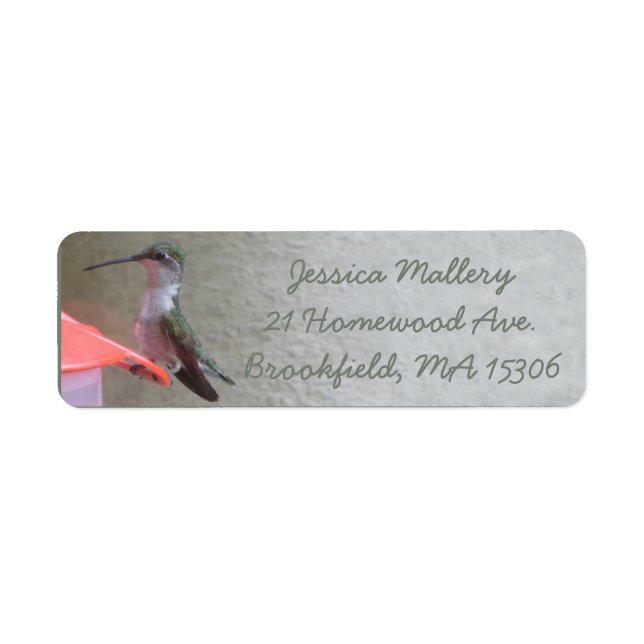 Hummingbird Return Address Label (Front)