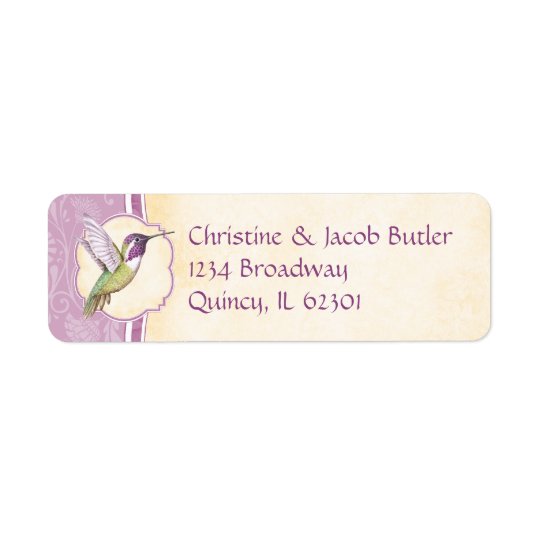 Hummingbird Return Address Label