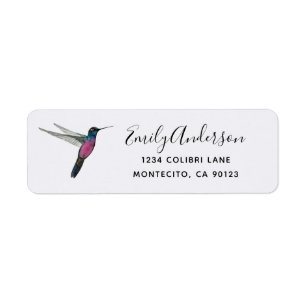 Hummingbird Return Address Label