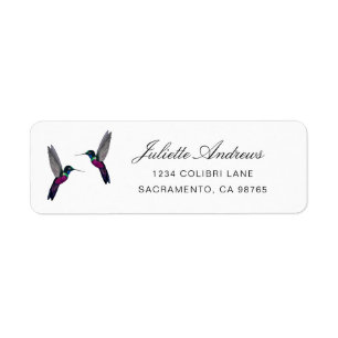 Hummingbird Return Address Label