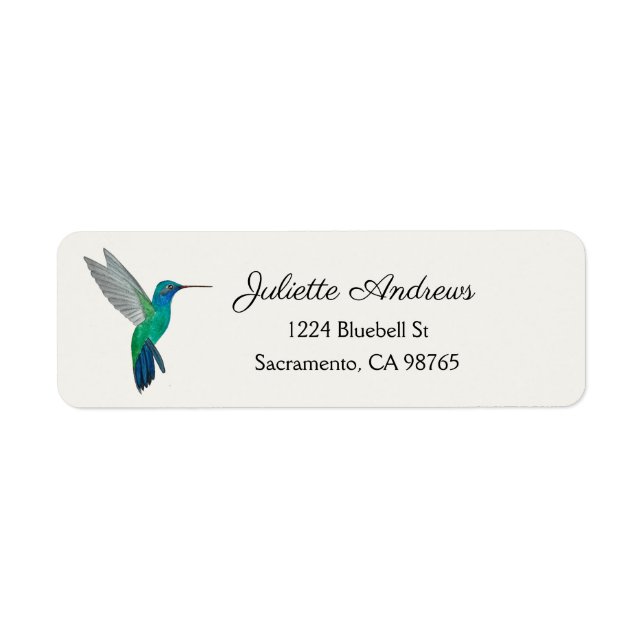  Hummingbird Return Address Label (Front)