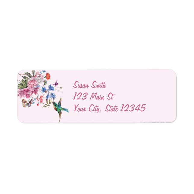 Hummingbird Return Address Labels (Front)