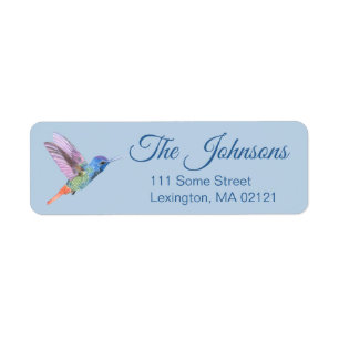 Hummingbird Return Address Labels Custom
