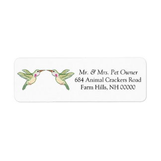 Hummingbird Return Address Labels Stickers