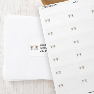 Hummingbird Romance Custom Wedding Address Labels