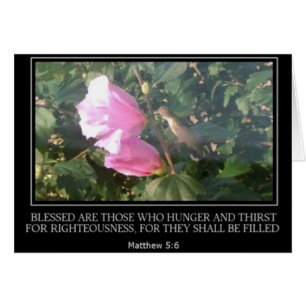 Hummingbird & Rose of Sharon Scripture Card