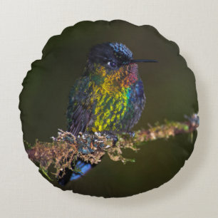 Hummingbird Round Pillow