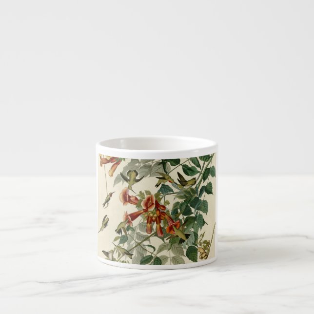 Hummingbird Ruby Throated Audubon Bird Espresso Cup (Front)