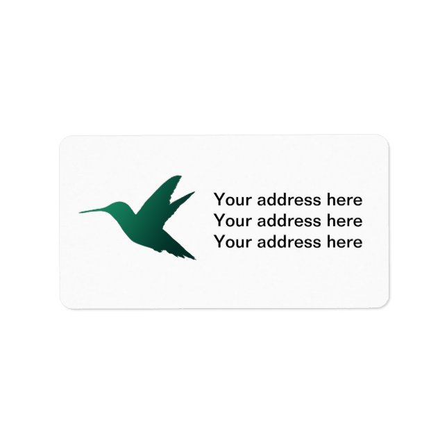 Hummingbird Silhouette Label (Front)