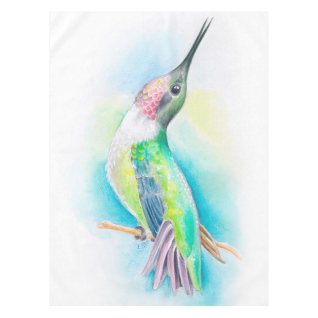 Hummingbird Singing Tablecloth (Front)