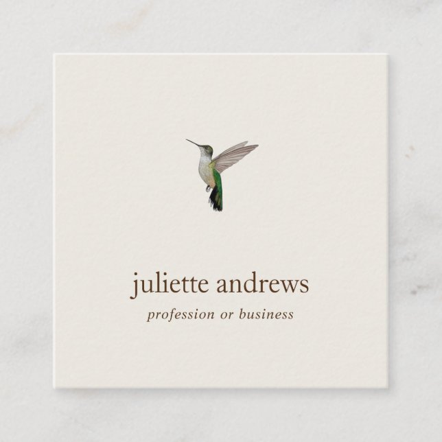 Hummingbird Square Business Card (Front)