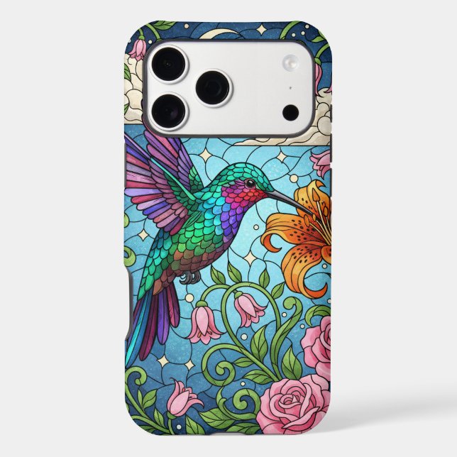 Hummingbird Stained Glass Illustration (Back)