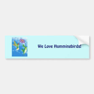 Hummingbird:  Stylized Bumper Sticker