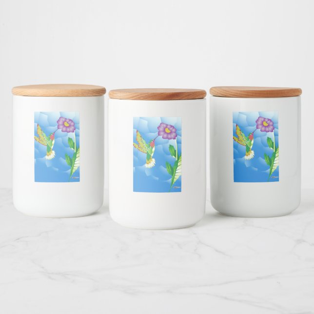 Hummingbird:  Stylized Food Label (Bottles)