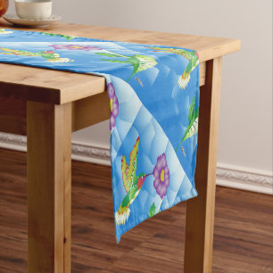 Hummingbird:  Stylized Short Table Runner