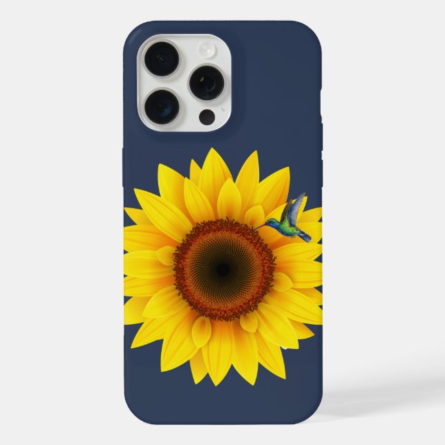 Hummingbird & Sunflower iPhone Case (Back)