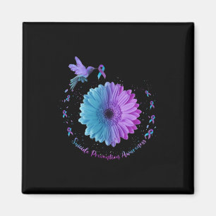 Hummingbird Sunflower Suicide Prevention Awareness Magnet