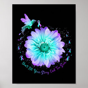Hummingbird Sunflower Suicide Prevention Awareness Poster