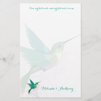 Hummingbird Swirl Stationery