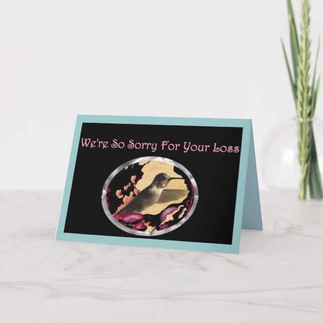 Hummingbird Sympathy Card from All of Us (Front)