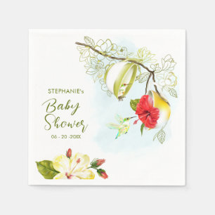 Hummingbird Tea Party Baby Shower Napkin