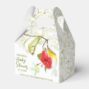 Hummingbird Teacup Floral Favor Box