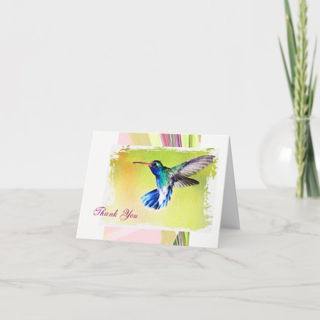Hummingbird Thank You Note (Front)