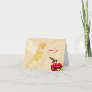 Hummingbird, thank you - Note Card