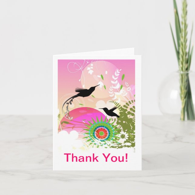 Hummingbird Thank You Note Cards (Front)