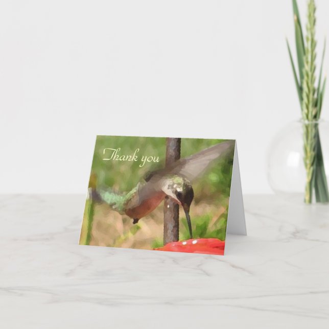 Hummingbird Thank you Note cards (Front)