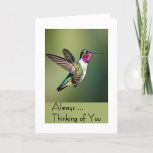 Hummingbird Thinking of You -Blank Inside Card