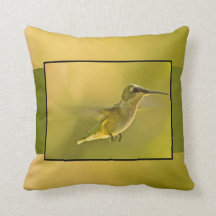 hummingbird throw pillow