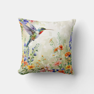 Hummingbird Throw Pillow