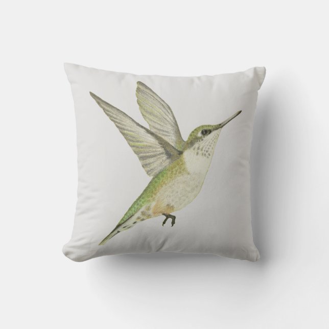 Hummingbird Throw Pillow (Front)