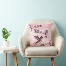 Hummingbird Throw Pillow