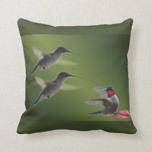 hummingbird throw pillow customize