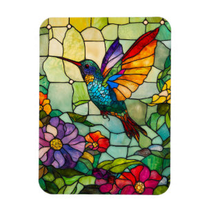 Hummingbird Tiffany-Style Window Magnet