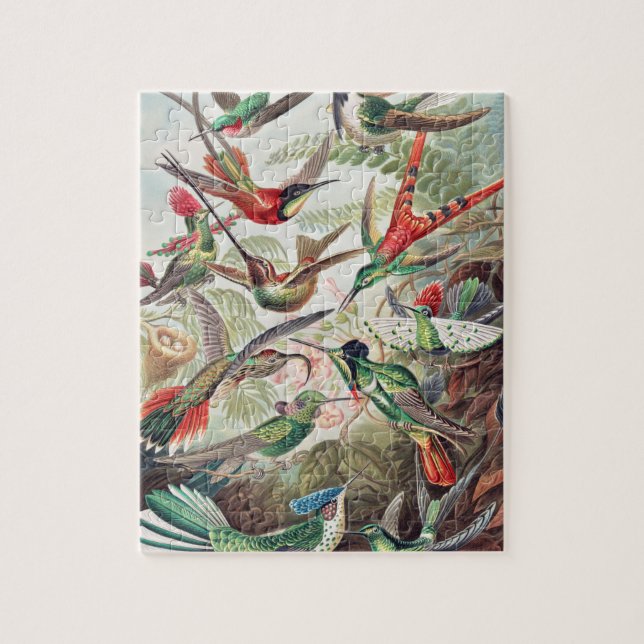 Hummingbird, Trochilidae Kolibris by Ernst Haeckel Jigsaw Puzzle (Vertical)
