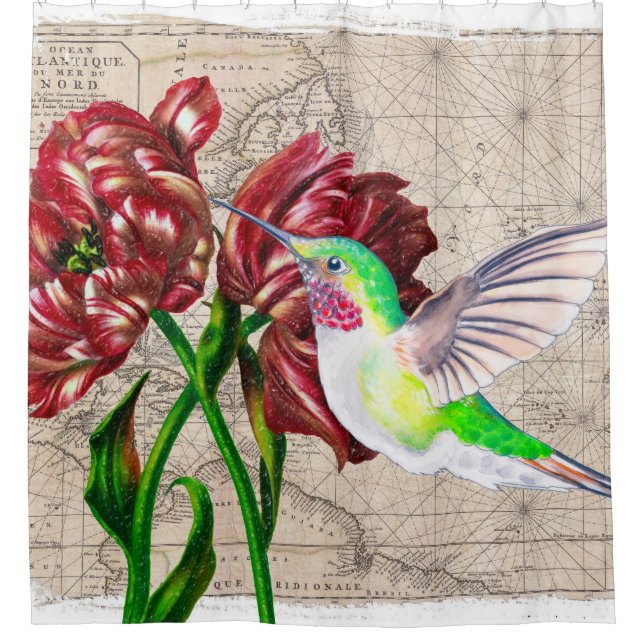 Hummingbird Tulips Map (Front)